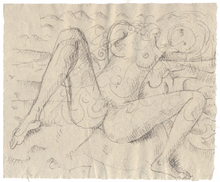 erotic_nude_woman_black_chalk_handmade_paper